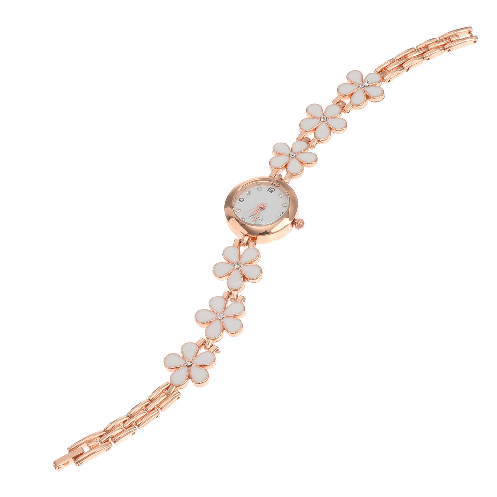 Luxury Watch - Elegant Crystal Quartz Bracelet Watch for
