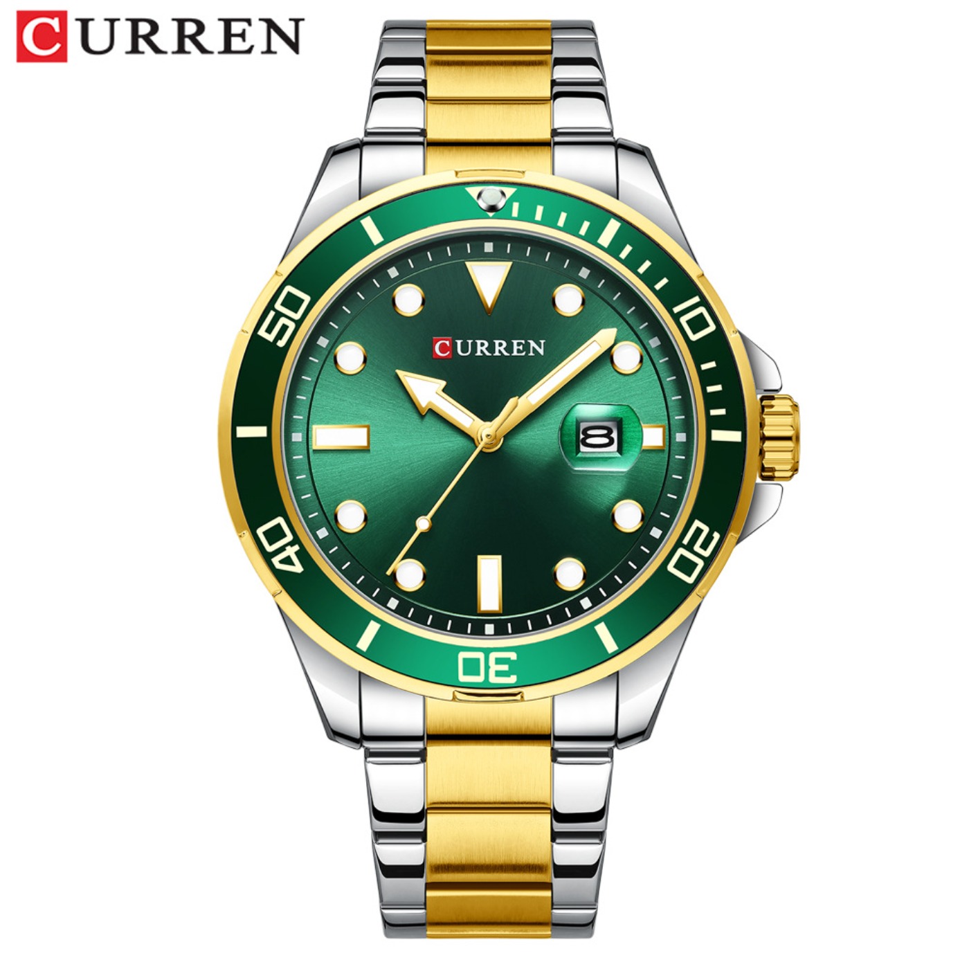 CURREN New Green Water Ghost S - Luxury Watch For Men 评论和价格