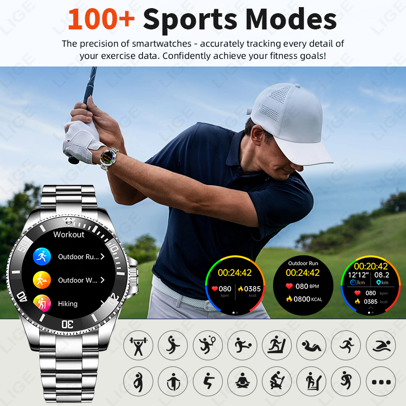 LIGE Business Smart Watch Men  - Luxury Watch In The World 评论和价格
