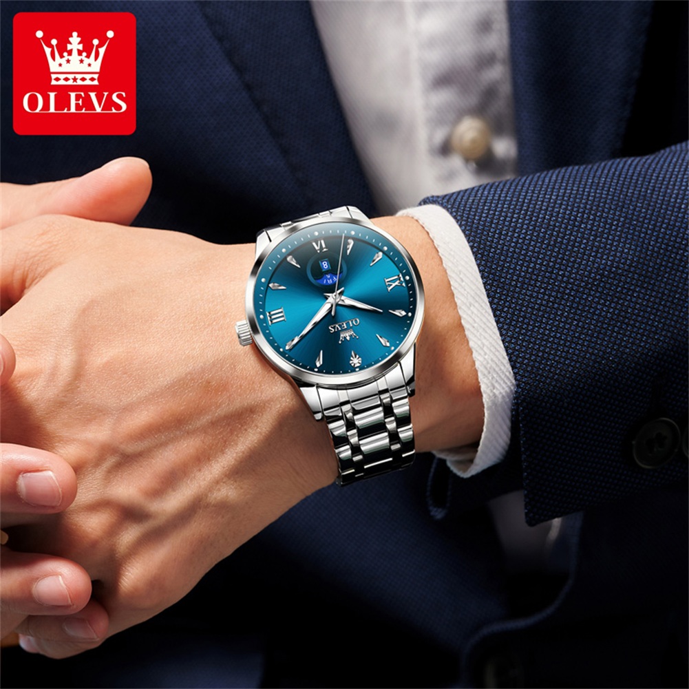 OLEVS Moon Phase men's watches - Luxury Watch For Men 评论和价格