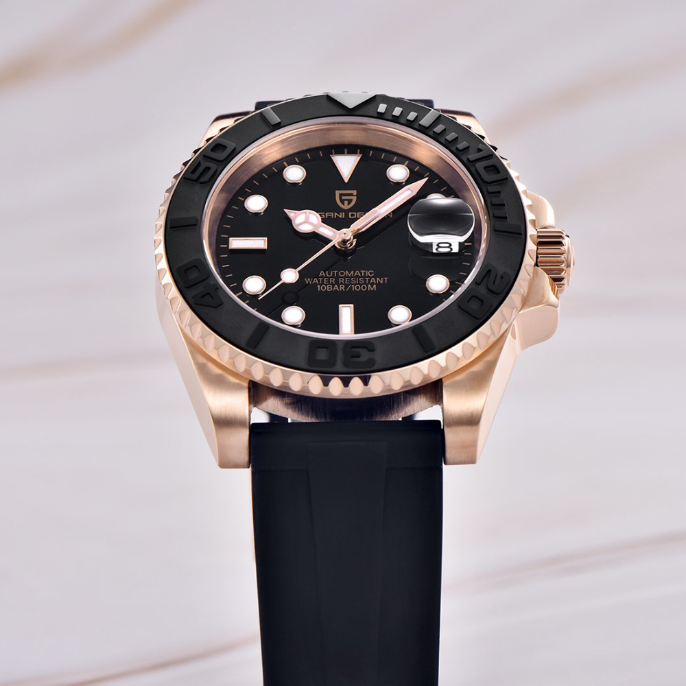PAGANI DESIGN Automatic Watch  - Luxury Watch Gold And Black 评论和价格