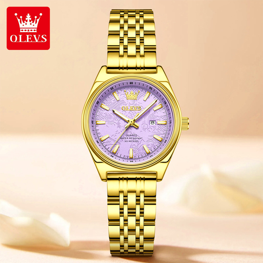 OLEVS Brand Luxury Gold Watch  - Luxury Watch Brand For Women 评论和价格