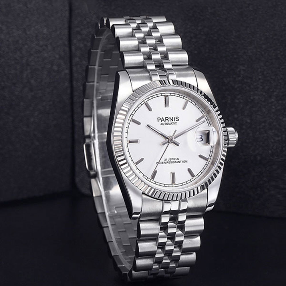 Parnis 36mm Mens Automatic Wat - Luxury Watch Gold And Black 评论和价格
