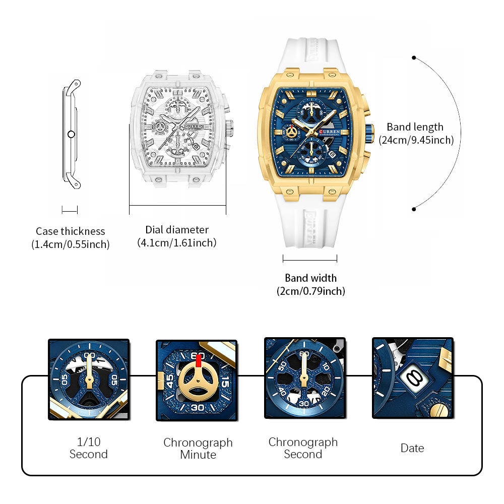 CURREN Luxury Vintage Watch fo - Luxury Watch For Men 评论和价格
