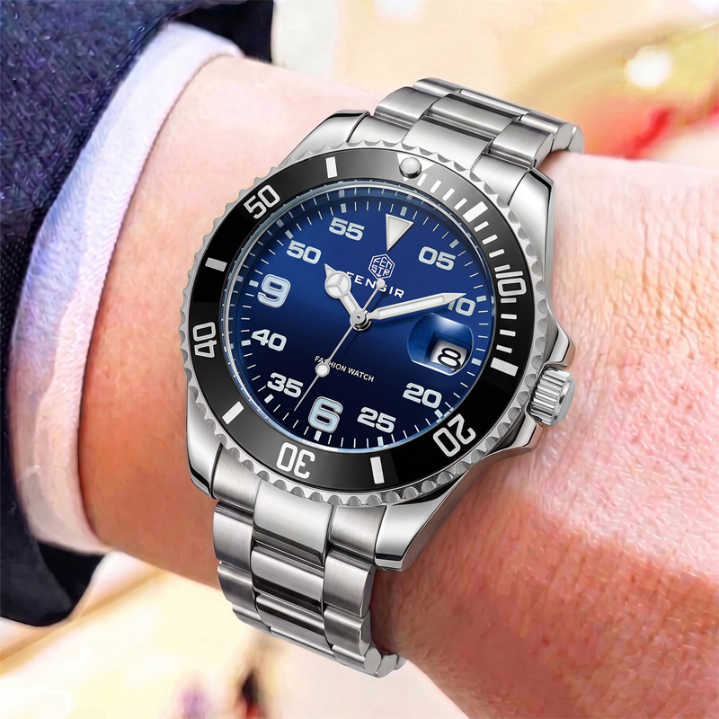 Classic men's quartz watch wit - Luxury Watch Makes 评论和价格