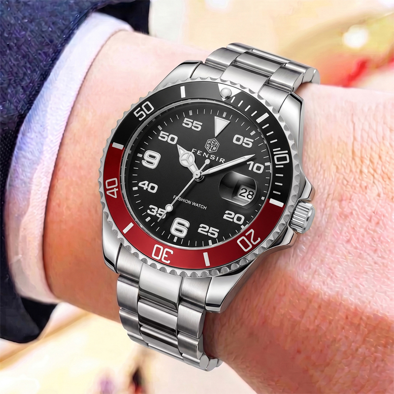 Classic men's quartz watch wit - Luxury Watch Makes 评论和价格
