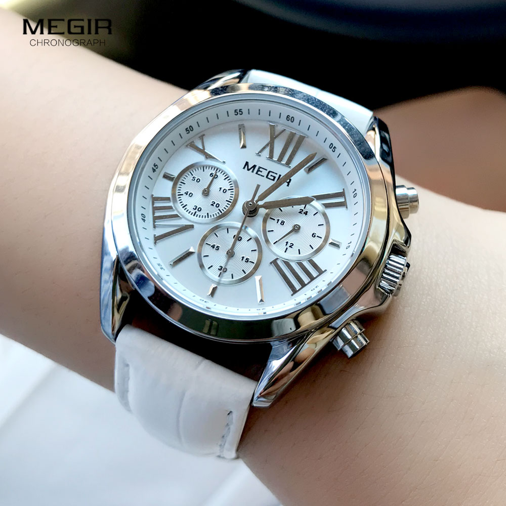 MEGIR2019 New Luxury Leather W - Luxury Watch Brand For Women 评论和价格