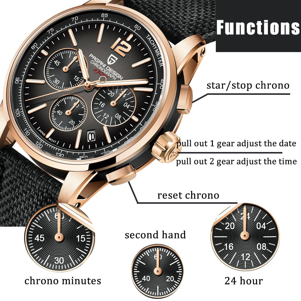 PAGANI DESIGN New Mens Watch 4 - Luxury Watch For Men 评论和价格