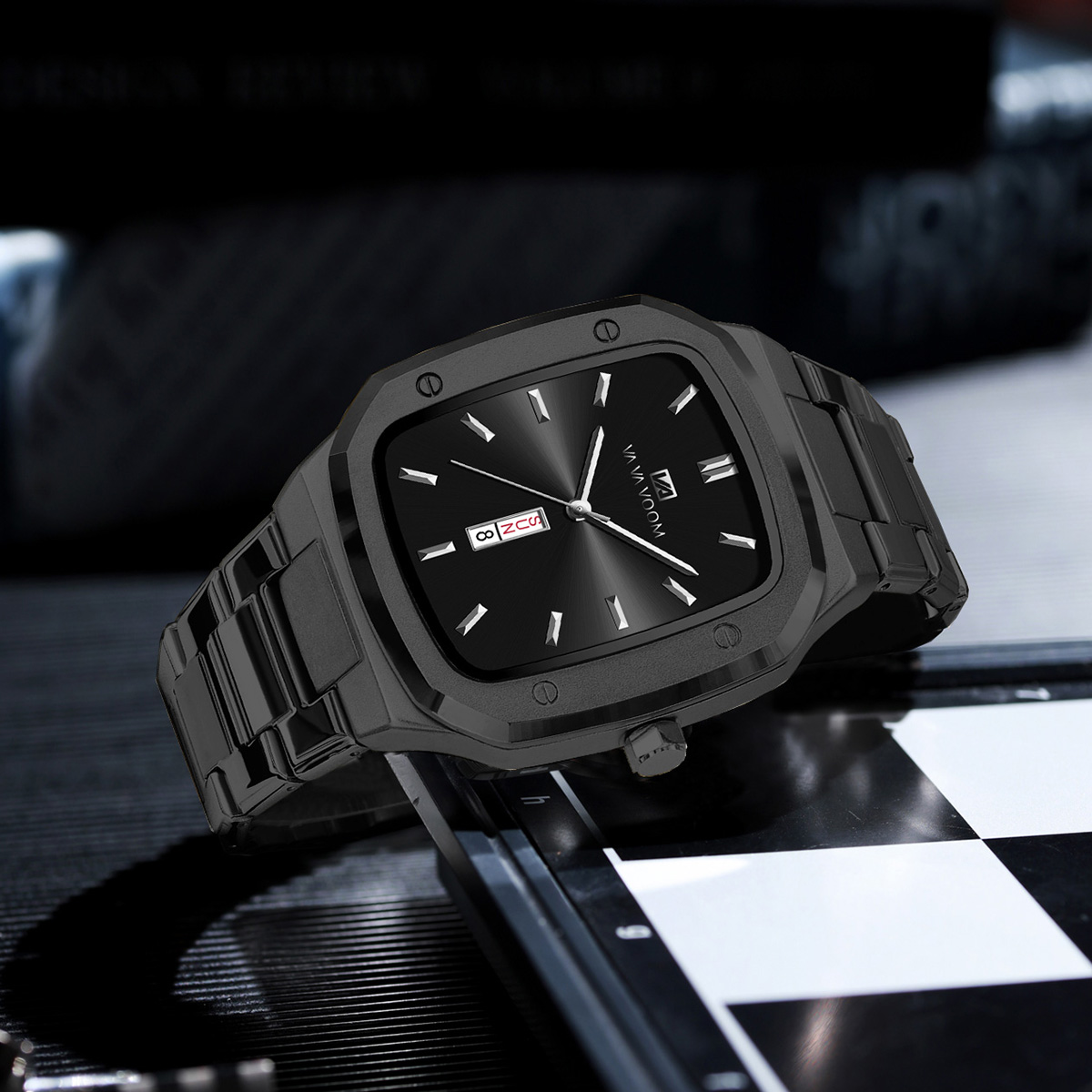 New Week Quartz Watch Men Move - Luxury Watch Gold And Black 评论和价格