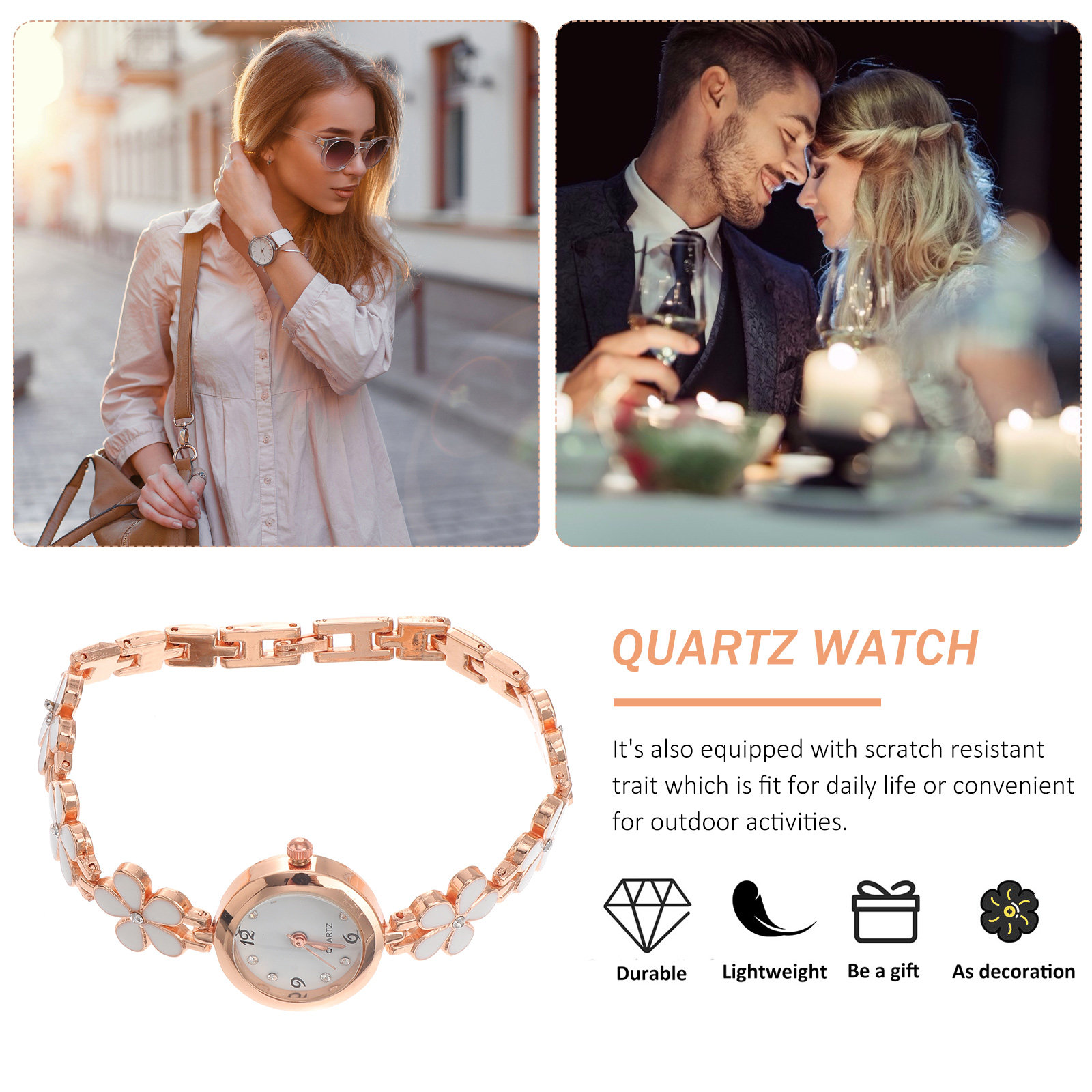 Elegant Crystal Quartz Bracele - Luxury Watch 评论和价格