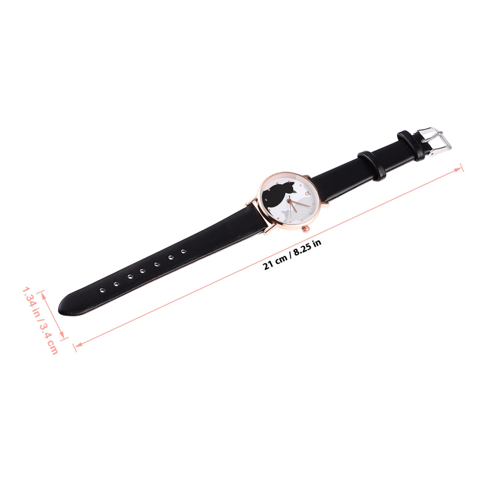 Lovely Cartoon Cat Kids Watch  - Luxury Watch Gold And Black 评论和价格