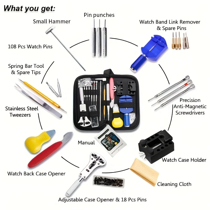 147pcs/set Watchmaker Watch Re - Luxury Watch Cleaning Kit 评论和价格