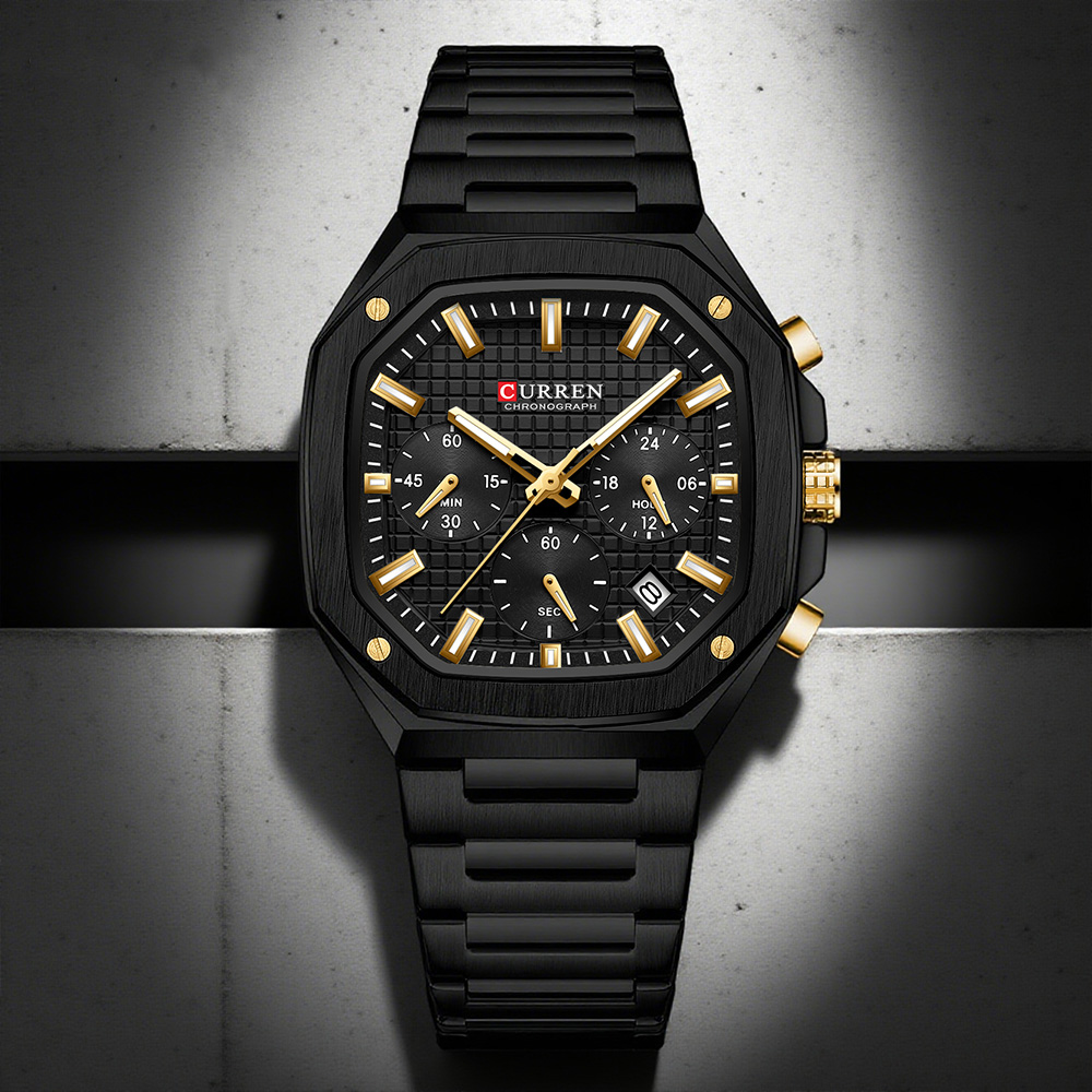 CURREN Luxury Square Chrono Wa - Luxury Watch For Men 评论和价格