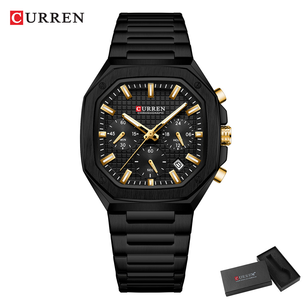 CURREN Luxury Square Chrono Wa - Luxury Watch For Men 评论和价格