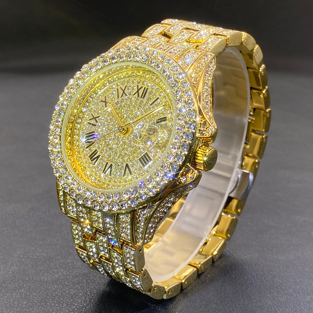 Big Gold Silver Black Wristwat - Luxury Watch Gold And Black 评论和价格