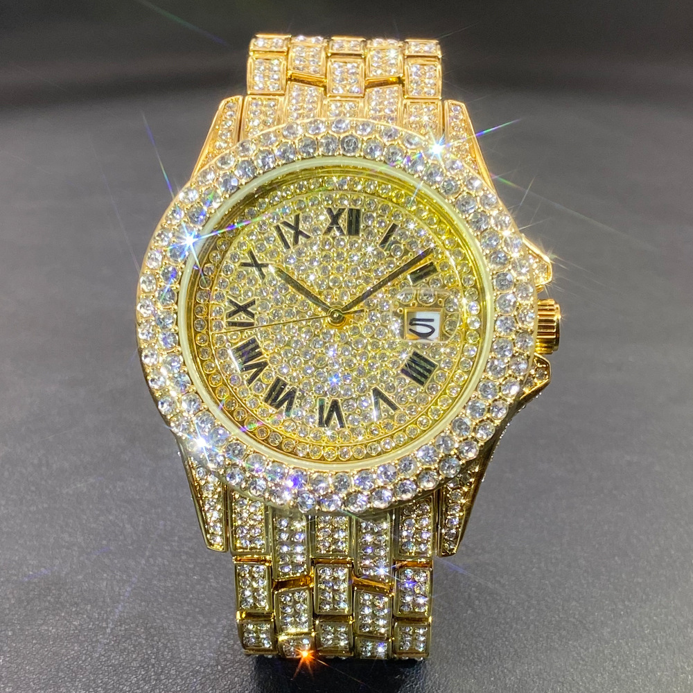 Big Gold Silver Black Wristwat - Luxury Watch Gold And Black 评论和价格